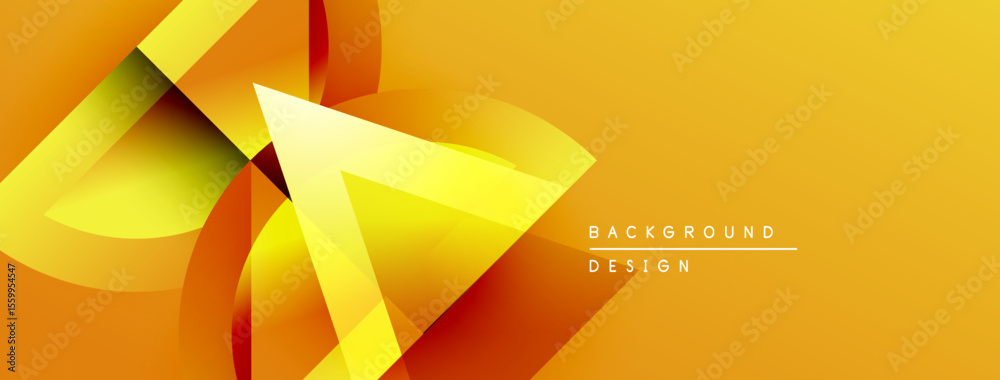 Poster abstract dynamic design. bright yellow, orange hues create flowing shapes. modern background suitabl