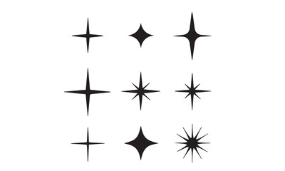 Sparkle Star Icon Set