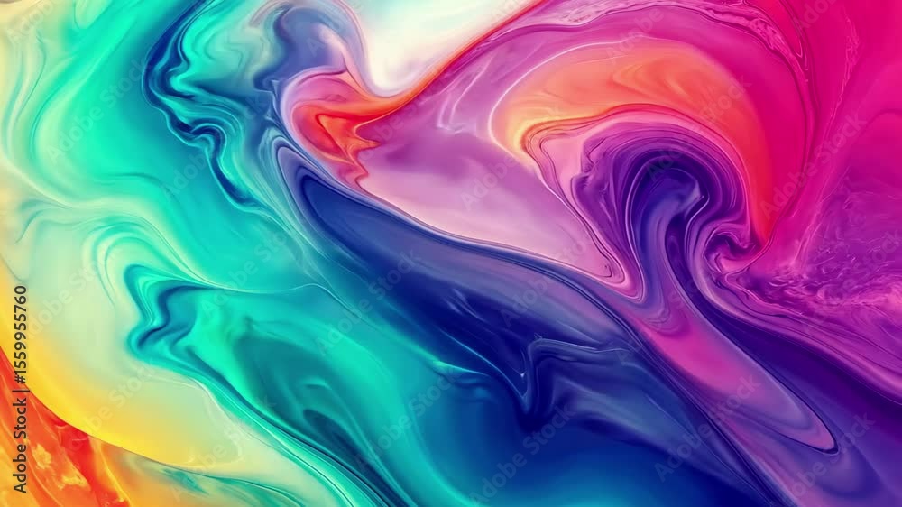 Poster vibrant colorful abstract background with fluid patterns creating a mesmerizing visual experience, v