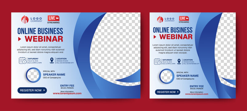 Digital marketing live webinar and corporate social media post template