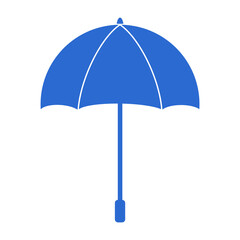 Blue Umbrella Icon, Isolated on White Background