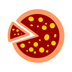 vector silhouette pizza