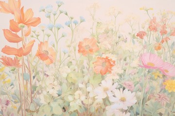 Flower garden backgrounds painting pattern.