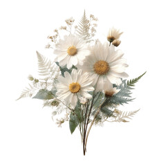 Fototapeta premium Elegant Bouquet of White Daisies and Delicate