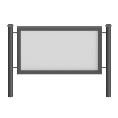 Fototapeta premium 3D rendering illustration of an advertising pedestrian safety barrier