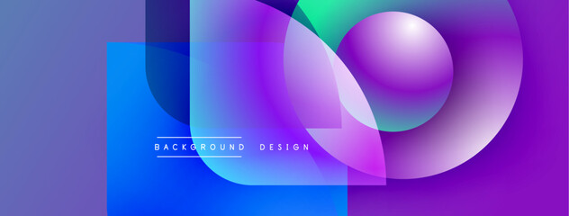 Abstract design features overlapping colorful circles, gradients. Modern aesthetic, vibrant hues create dynamic visual impact. Background text reads background design.