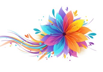 Colorful abstract flower design