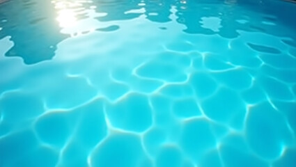 Obraz premium Vibrant Blue and Turquoise Pool Water A Clear and Refreshing View