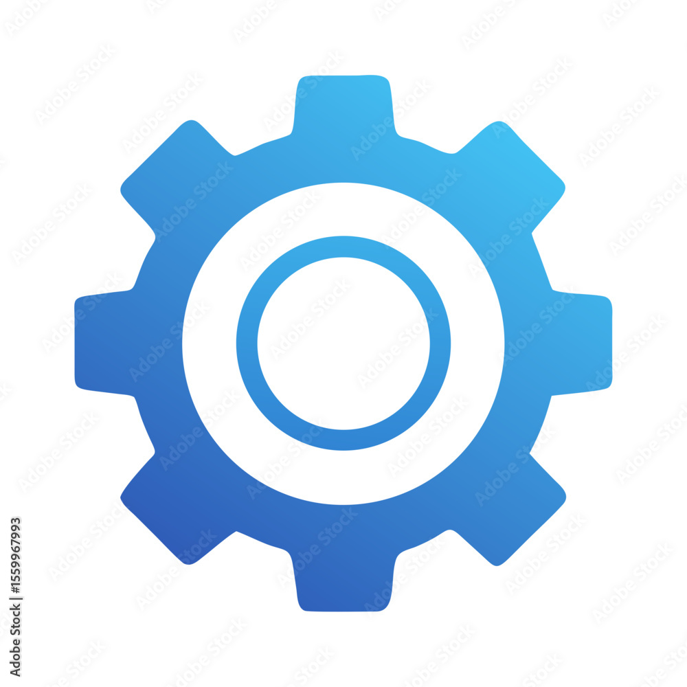 Poster Gradient Simple Cogwheel Configuration Setting Tool Application Gear Icon