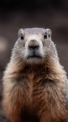 Curious groundhog gazes into the ether, mystical spring oracle, Groundhog Day harbinger, folklore whisperer of seasonal secrets