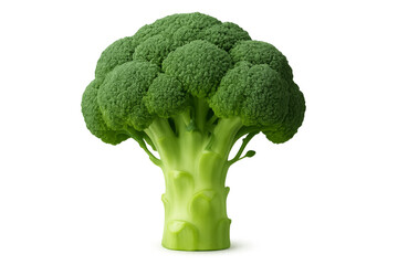 Fresh green broccoli isolated on transparent background