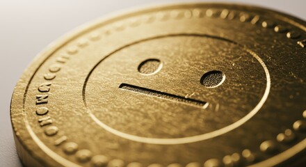 coin with emoji symbol