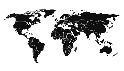 Naklejka premium Detailed world map. Vector illustration
