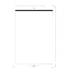 White tablet vector illustration