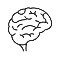 Brain line icon. Vector illustration