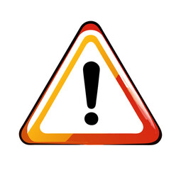 Warning red sign. Attention sign. Vector illustration