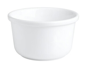 A sleek and modern white ceramic serving bowl, ideal for contemporary kitchen and dining settings.