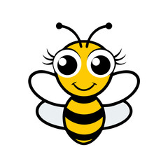 Bee symbol. Vector illustration