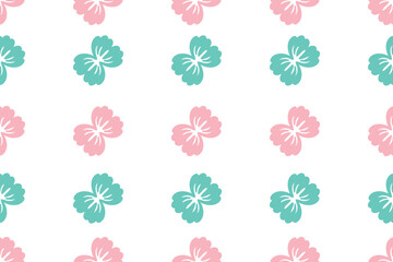 seamless floral pattern, Seamless Pastel Floral Scroll Pattern in Pink and Mint – Elegant Vector Ornament Design