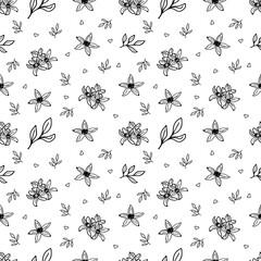 Lemon seamless pattern for backgrounds, presentations, wrapping papers, prints, artworks. Minimalist line art. Vector illustration