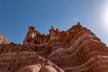 Fototapeta premium Toadstool Hoodoos Trail, Kane County, Utah geology. Carmel Formation, upper unit (Middle Jurassic). slope-forming and earthy-weathering. Sedimentary rocks.