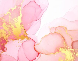 Fototapeta premium ウォーターカラー 水彩画風 パステルカラー ピンク 背景素材