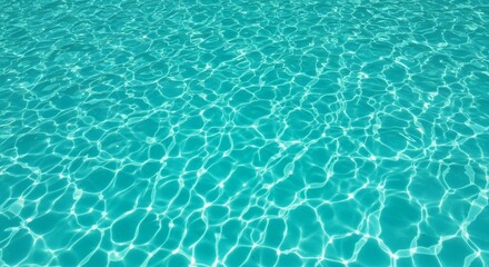 Aqua Water Texture with Sunlight Ripples on Surface