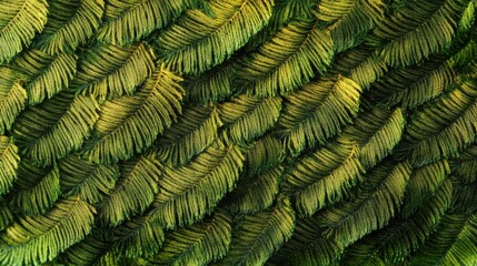 Lush Green Fern Fronds Texture