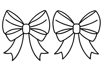 Ribbon Bow Bundle Minimalist Line Art Collection
