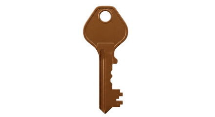 Isolated Brown Metal Key