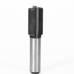 milling wood cutter on white background closeup - woodworking tool