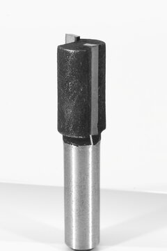 milling wood cutter blades on white background - woodworking tool