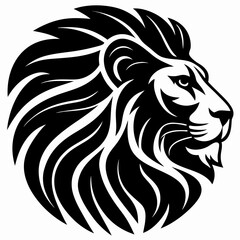 Fototapeta premium Majestic African Lion Head Illustration