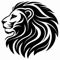 Obraz premium Majestic African Lion Head Illustration