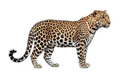 Isolated Leopard Standing