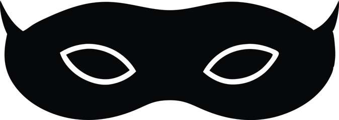  sleeping mask silhouette vector