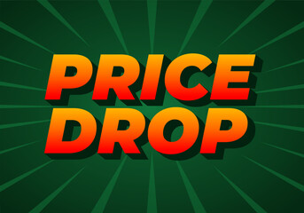 Obraz premium Bold Price Drop Announcement. green background