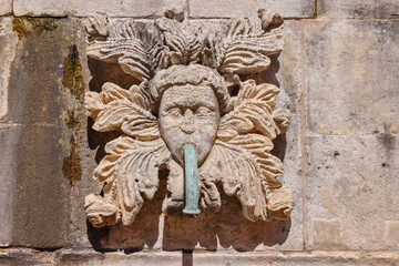 Big Onofrio's fountain detail. Dubrovnik, Croatia