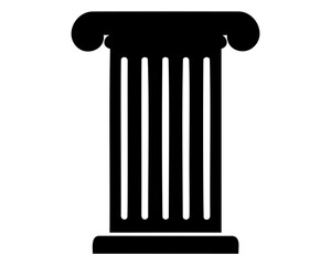 column silhouette vector art, greek column icon