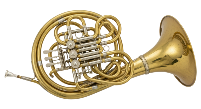 Isolated French Horn