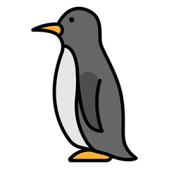 Cartoon penguin illustration isolated on white background