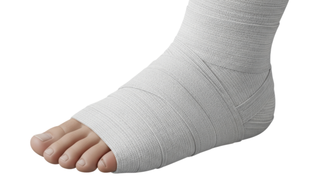 Isolated Foot with Bandage