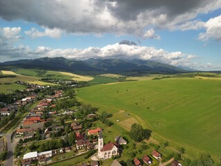Fototapeta premium Tatry Zachodnie - Słowacja - wysokiej jakości zdjęcia z drona wykonane podczas wakacji