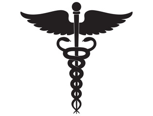  CADUCEUS SYMBOL SILHOUETTE