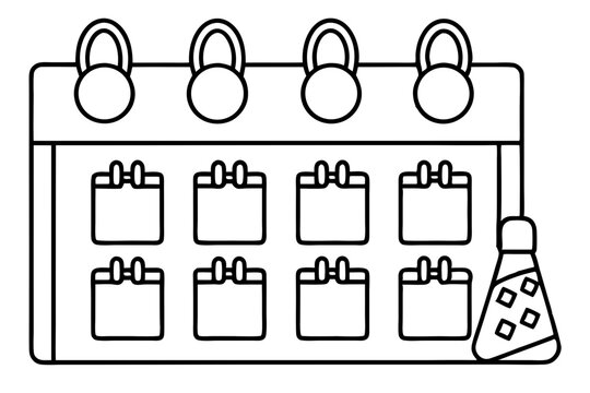 Festive Calendar Outline Collection
