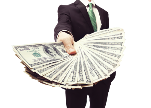 businessman with money