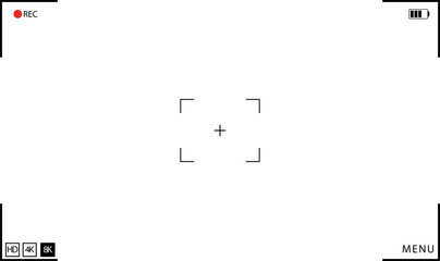 camera viewfinder frame. Camera recording screen template for overlay
