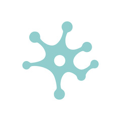 Neuron logo or nerve cell logo with concept vector illustration template.