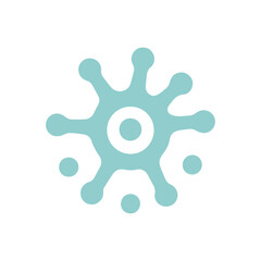 Neuron logo or nerve cell logo with concept vector illustration template.