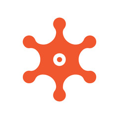 Neuron logo or nerve cell logo with concept vector illustration template.